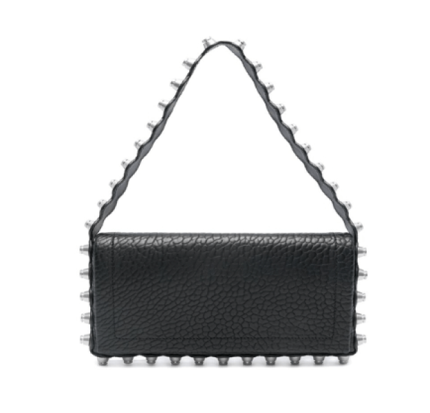 ROZ Studded Leather Shoulder Bag