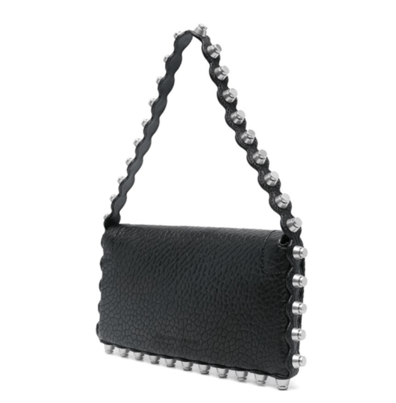 ROZ Studded Leather Shoulder Bag