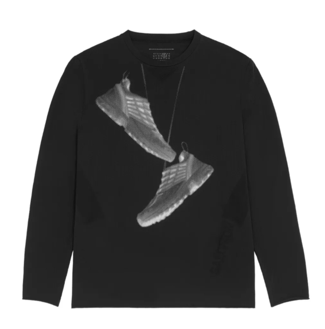 MM6 Maison Margiela Black Long Sleeve Top