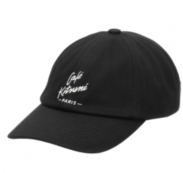Maison Kitsune Cafe Kitsune Cup Ball Cap Black