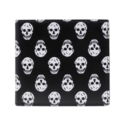 Alexander McQueen Graffiti Billfold Wallet Black