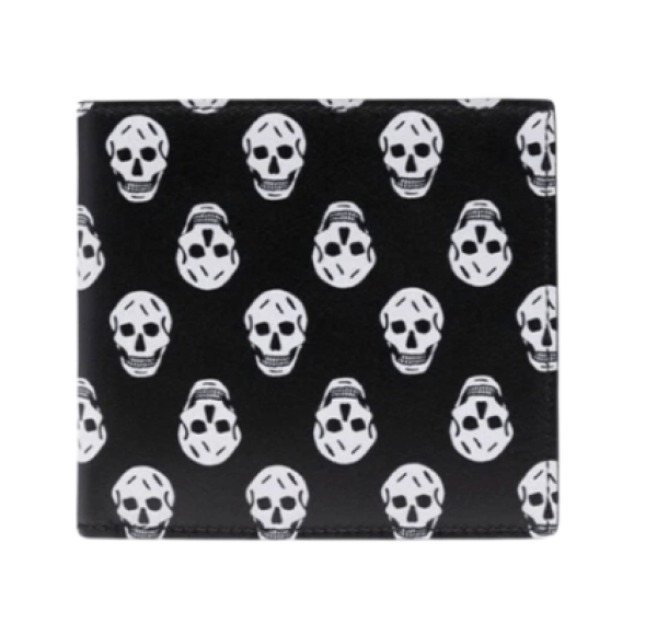 Alexander McQueen Graffiti Billfold Wallet Black
