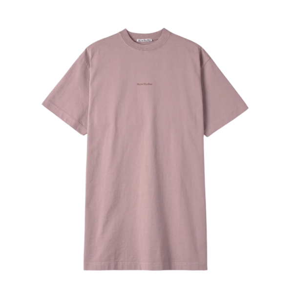 Logo Short Sleeve T-Shirt One Piece - Mauve Pink