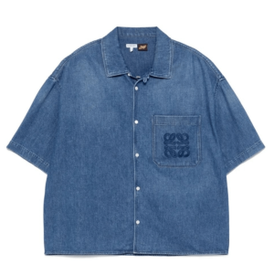 Loewe Anagram Denim Short Sleeve Shirt