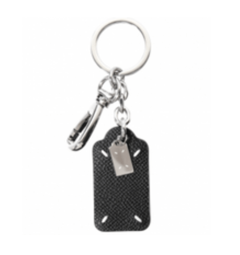 Stitched leather key ring