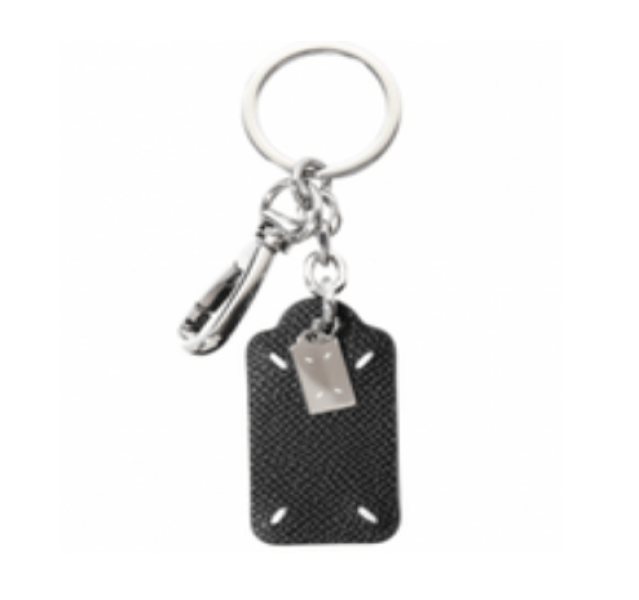 Stitched leather key ring