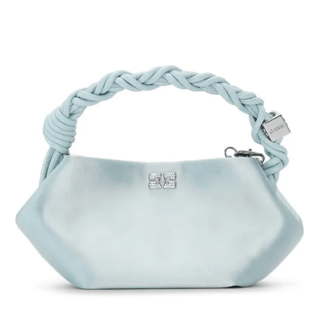 ICY BLUE SATIN MINI GANNI BOU BAG