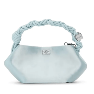 ICY BLUE SATIN MINI GANNI BOU BAG