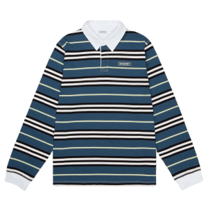 Striped Long Sleeve Polo Shirt - Anchor