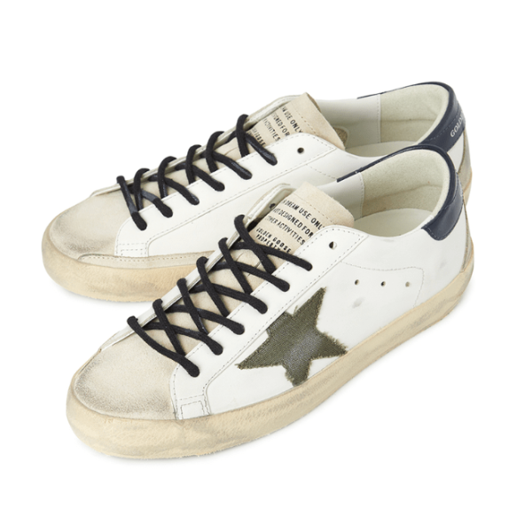 Golden Goose Superstar White Black Green Sneakers