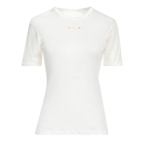Margiela 22FW Front Patch Silk White T-Shirt