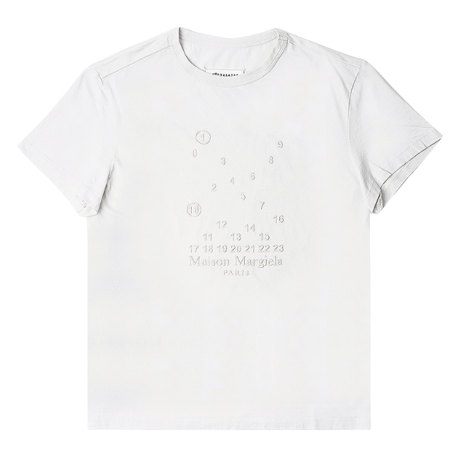 Numbering Logo White T-Shirt 