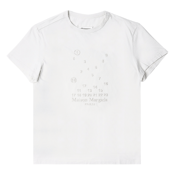 Numbering Logo White T-Shirt 