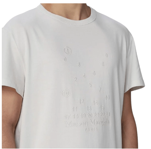Numbering Logo White T-Shirt 