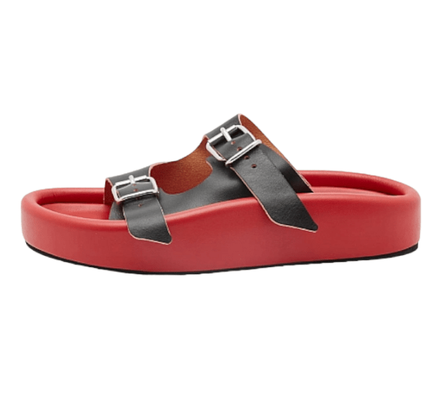 MM6 Maison Margiela Buckle Red Sandals 