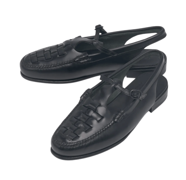  ROCETA SLINGBACK T-BAR LOAFER - BLACK