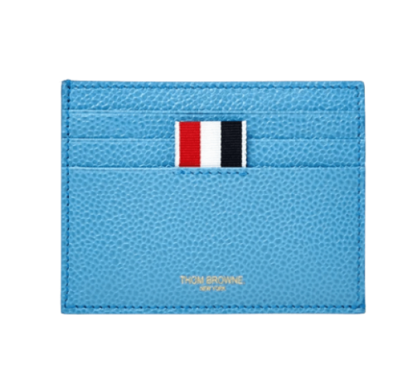 Thom Browne Diagonal Stripe Card Holder Pale Blue