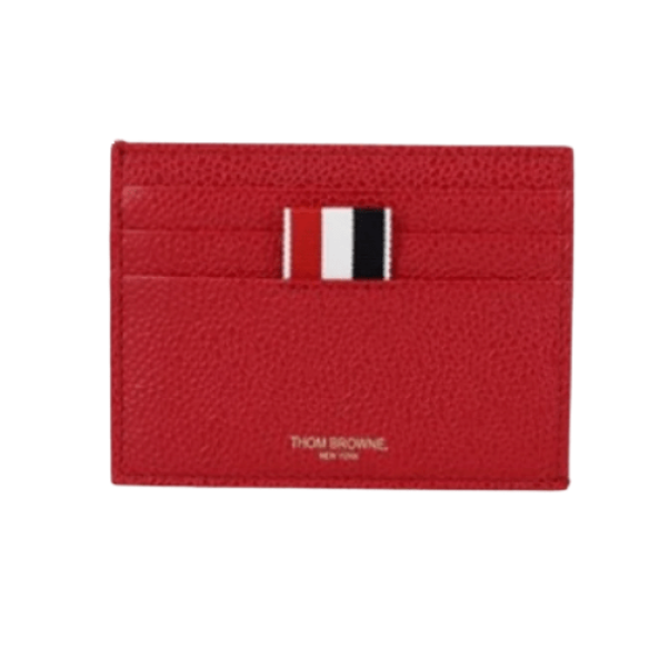 Thom Browne Pebble Grain Card Holder Red