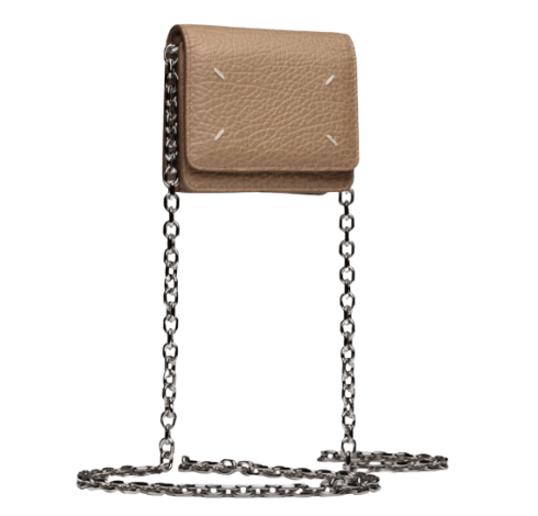 Maison Margiela Four Stitches Chain Wallet Tan
