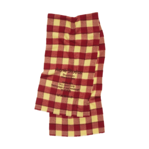 Acne Studios Check Wool Scarf Burgundy Yellow