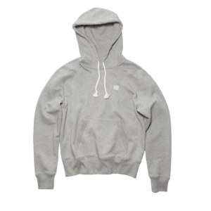 Acne Studios Regular Fit Hooded Sweatshirt Light Grey Melange