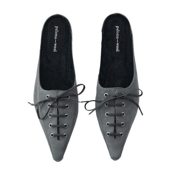 PUY lace-up mule heel