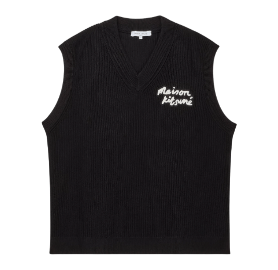 Handwritten Logo Vest - Black 