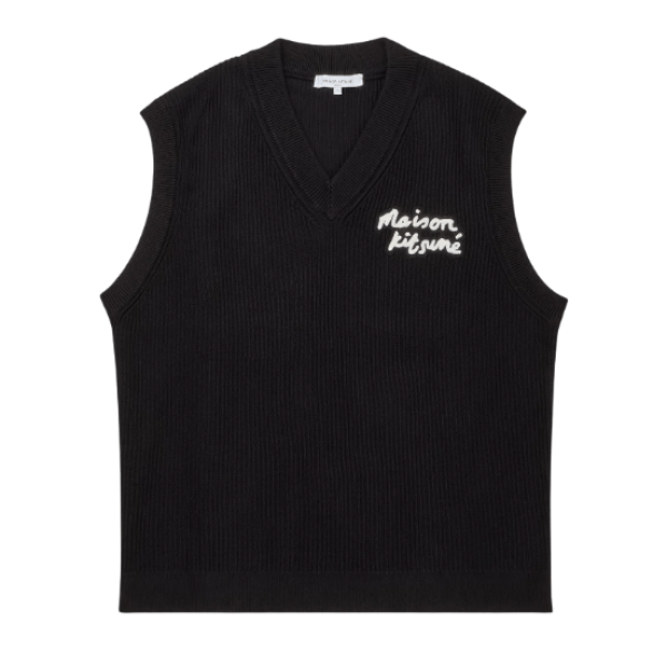 Handwritten Logo Vest - Black 