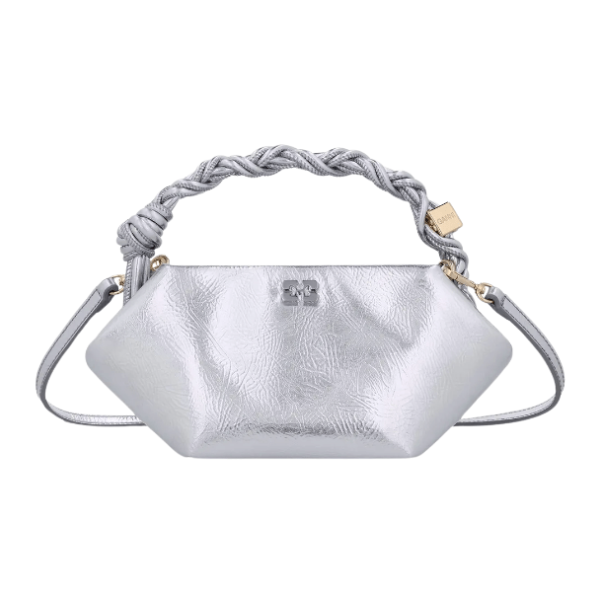 Mini Gani Bou Metallic Crossbody Bag - Silver 