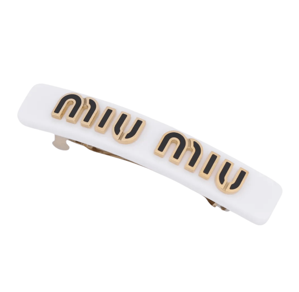 Plexiglass Metal Hairpin - White:Black