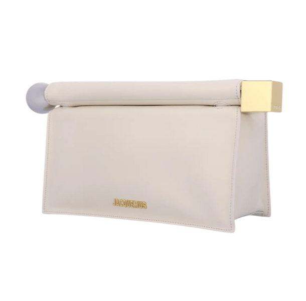 La Pochette Ronde Carré Clutch - Ivory