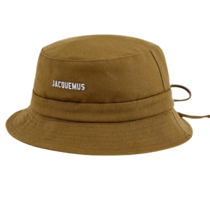 Jacquemus Le Bob Gadjo Bow Bucket Hat Light Khaki