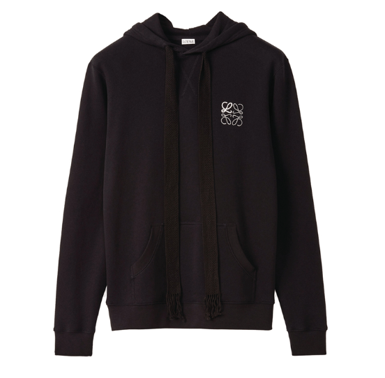 Loewe Chest Anagram Hoodie Black