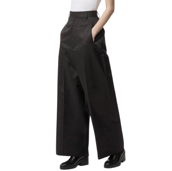 Pleated Wide Pants - Black 