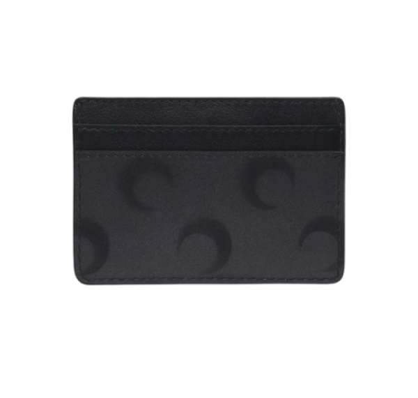 MOON AIRBRUSHED LEATHER CARD HOLDER