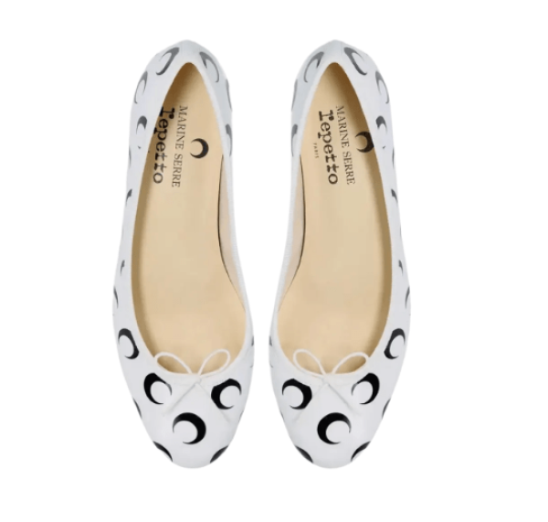 MOON PRINTED LEATHER REPETTO CAMILLE OPTICAL WHITE