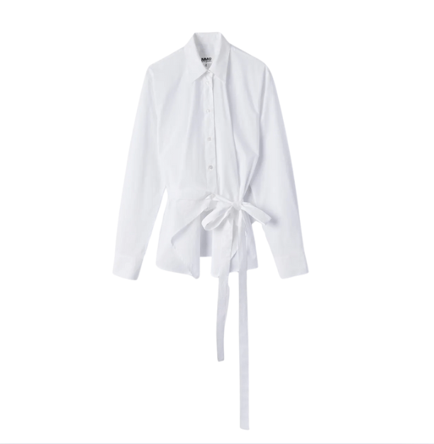 Kimono Poplin Cotton Shirt - White