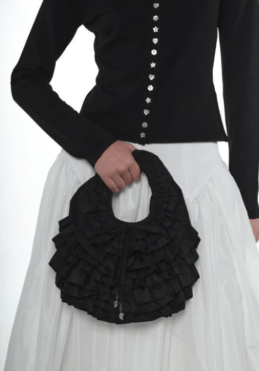 SANDY LIANG Napa Ruffle Cabbage Bag