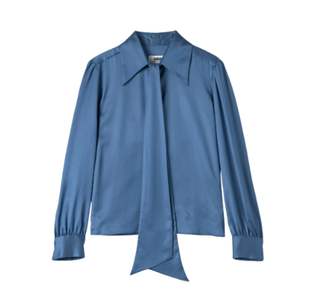 MM6 Woven Rayon Shirt - Blue 