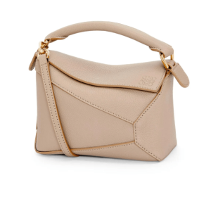 Loewe Mini Puzzle Edge bag in soft grained calfskin Beige 