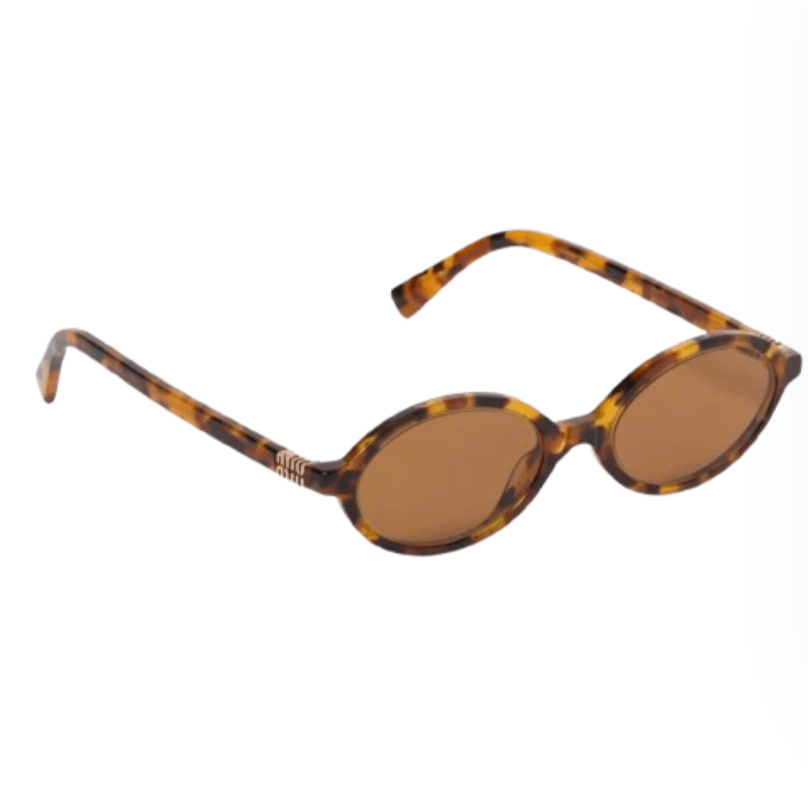(W) Miu Miu Regard Sunglasses Camel Beige Lenses Cork Tortoiseshell Acetate Standard fit
