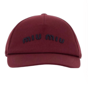 (W) Miu Miu Drill Baseball Cap Bordeaux