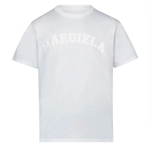 (W) Maison Margiela Logo Cotton Jersey T-Shirt Winter White