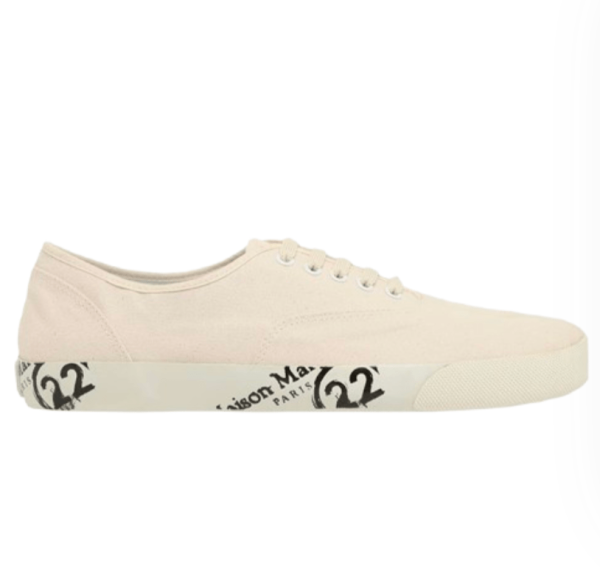 Maison Margiela Tabi Lace-Up Sneakers Beige