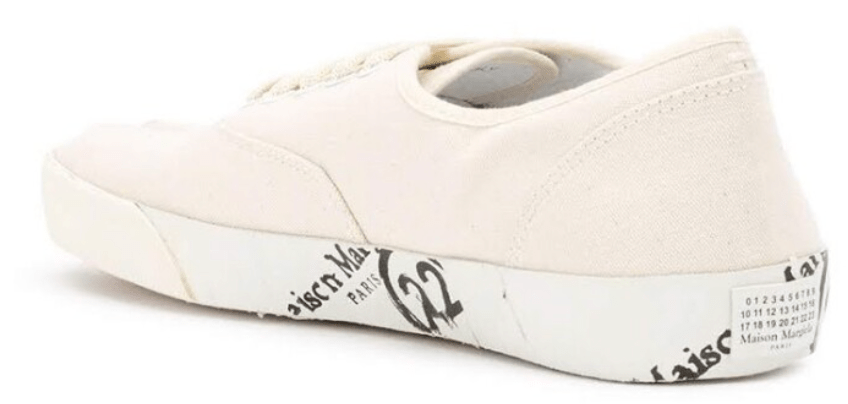 Maison Margiela Tabi Lace-Up Sneakers Beige