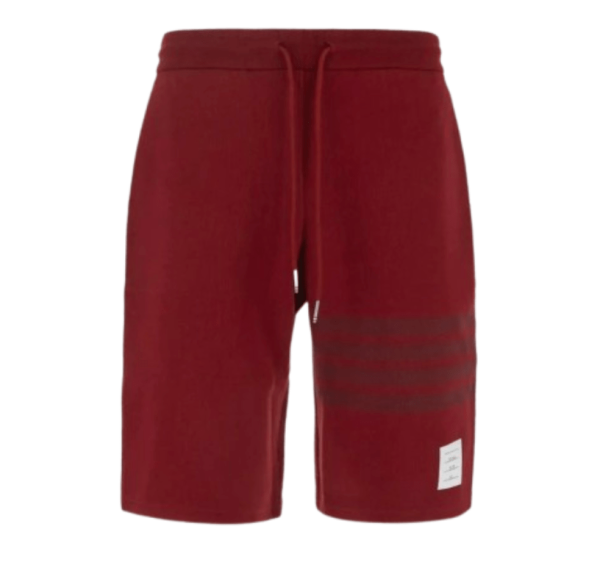 Thom Browne Red 4-Bar Jersey Training Shorts 