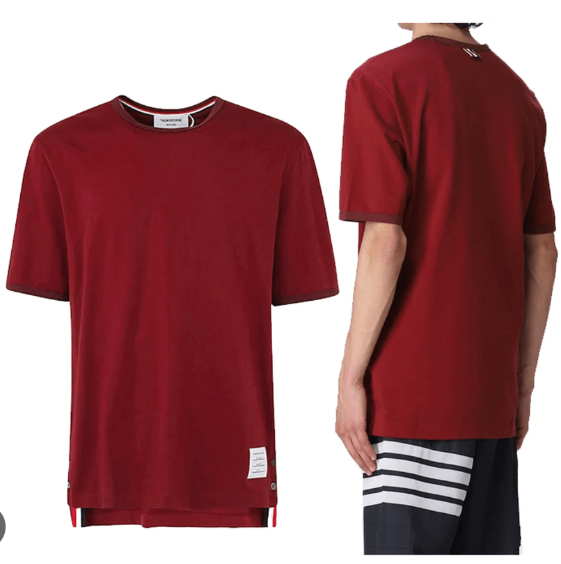 Thom Browne Red Ringer T-Shirt 