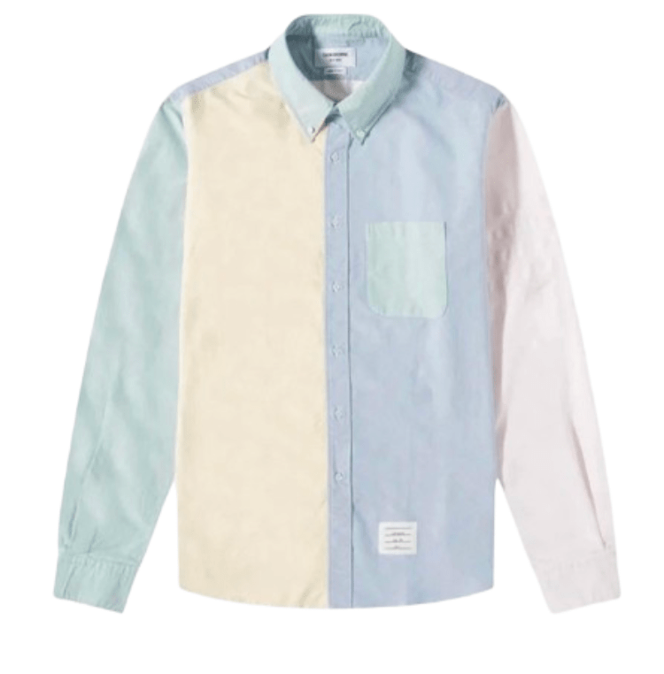 Thom Browne Funmix Oxford Satin Weave 4-Bar Straight Fit Shirt Light Pink