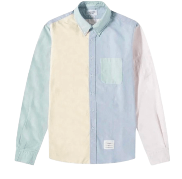 Thom Browne Funmix Oxford Satin Weave 4-Bar Straight Fit Shirt Light Pink