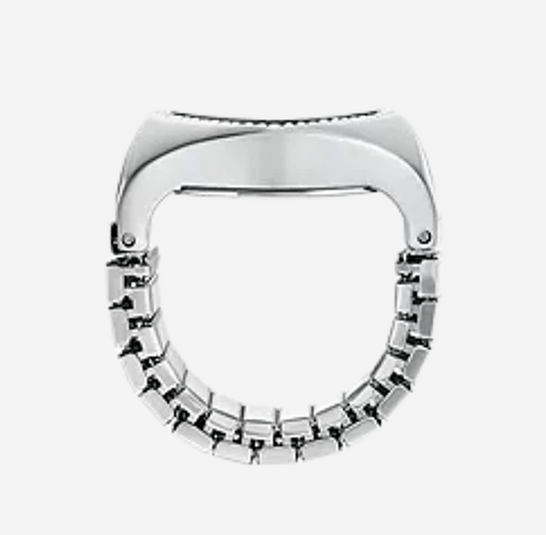 (W) Fossil Watch Ring Quartz Two-Hand 18mm Stainless Steel Silver